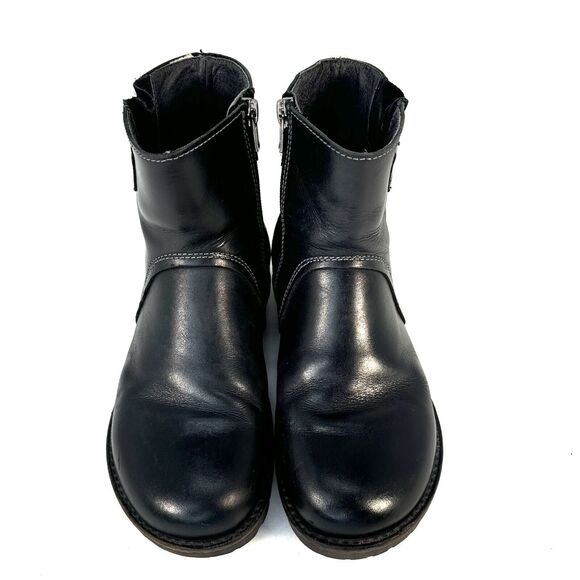 Birkenstock Stowe Women's Boot EU 36L US 5 Black Leather Moto Boots Zip Germany - Picture 2 of 9